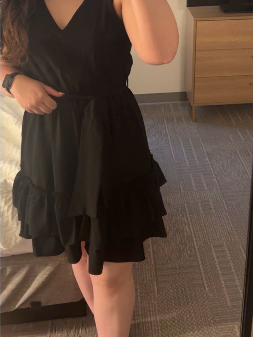 Calvin Klein black A-line dress